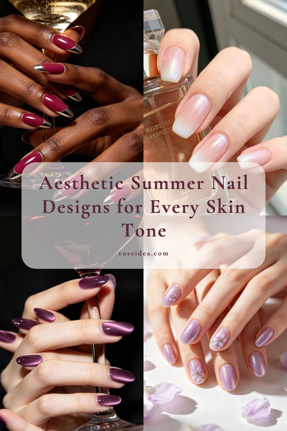 Aesthetic Summer Nail Designs for Every Skin Tone Pinterest cover image