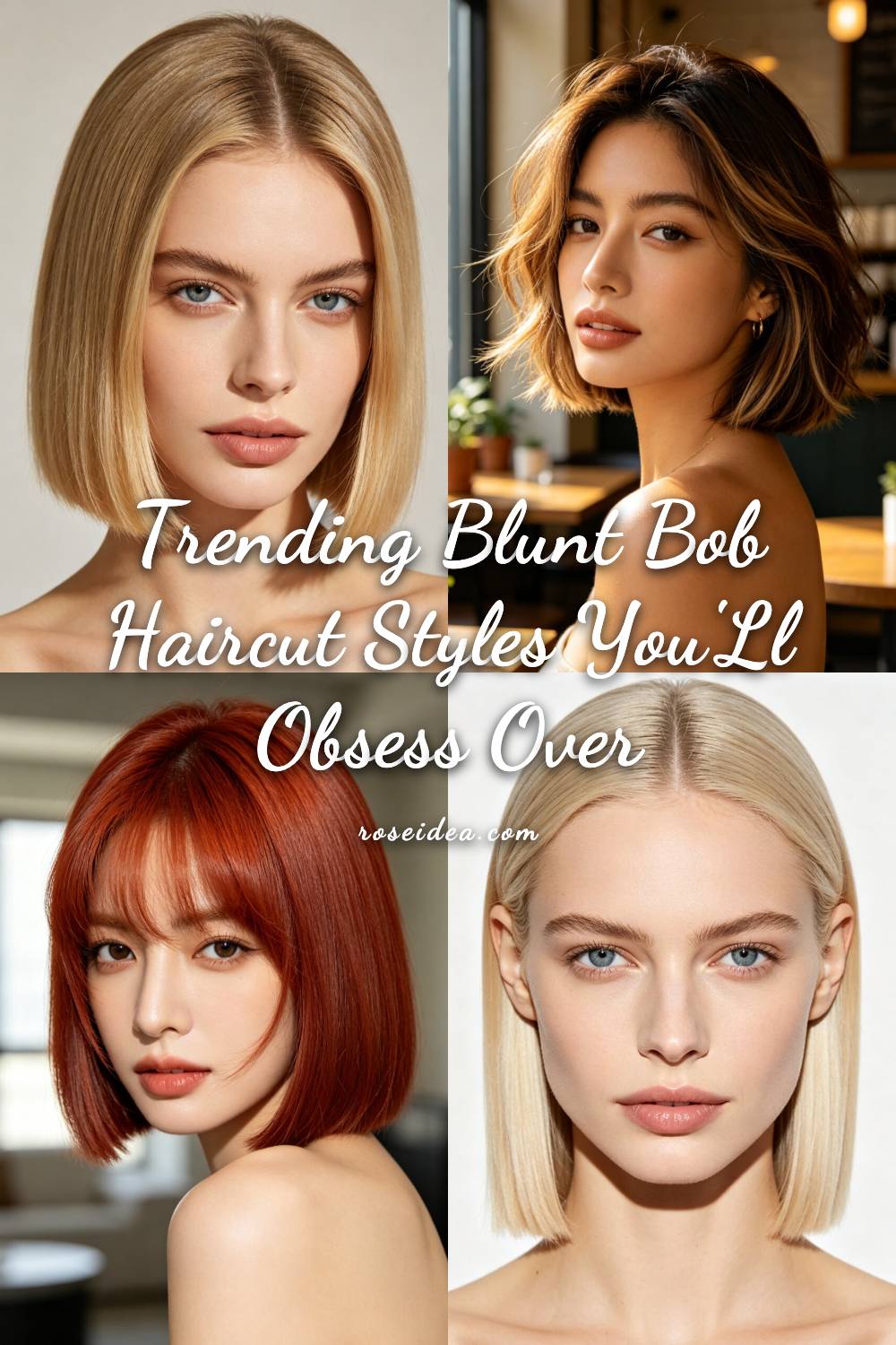 Trending Blunt Bob Haircut Styles You'll Obsess Over Pinterest cover image