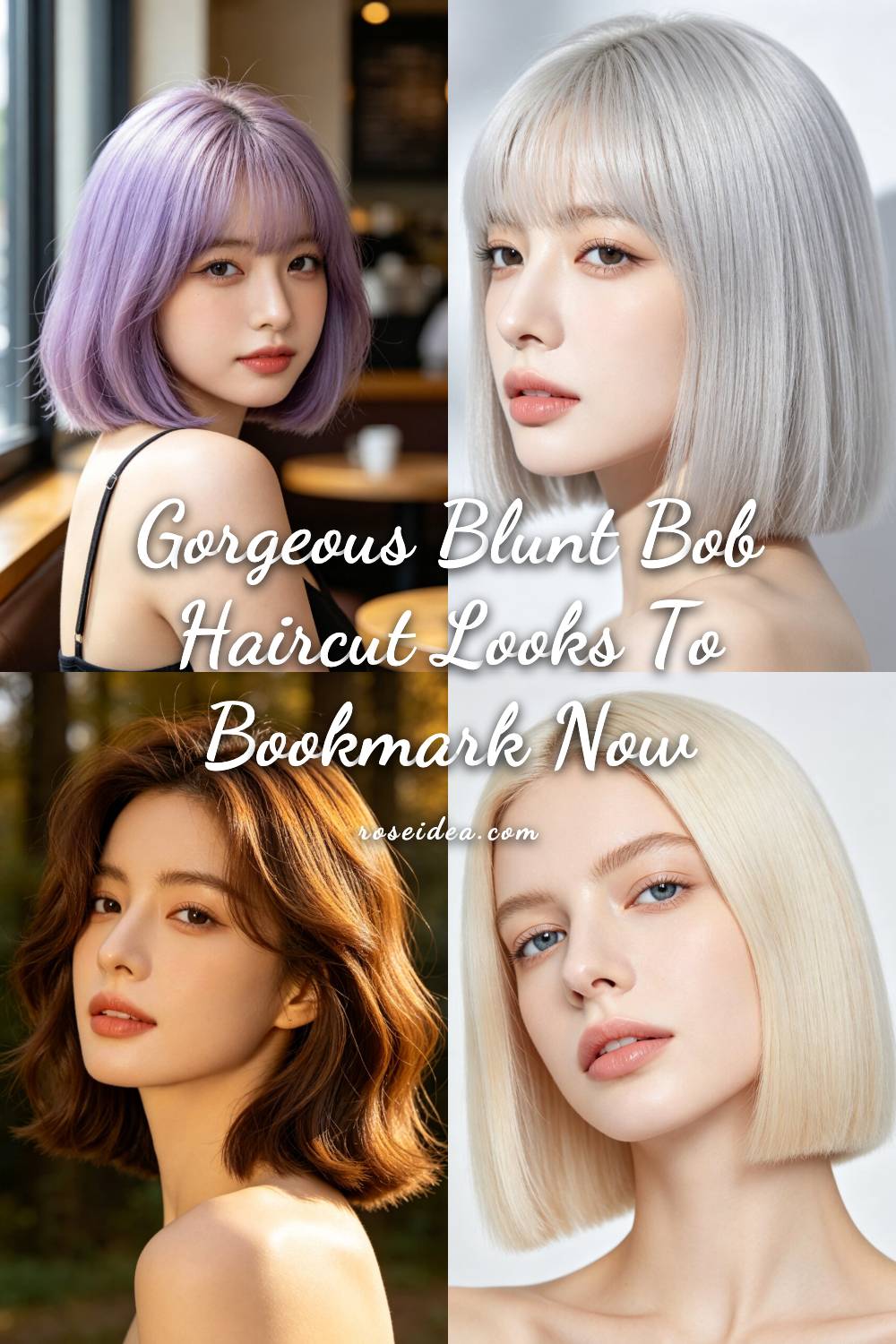 Gorgeous Blunt Bob Haircut Looks to Bookmark Now Pinterest cover image