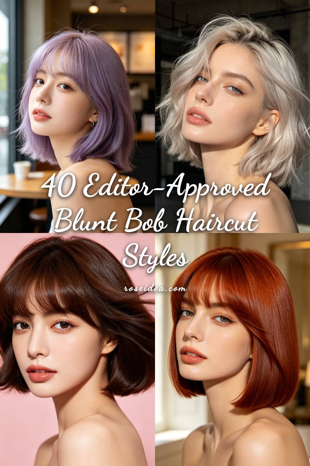 40 Editor-Approved Blunt Bob Haircut Styles Pinterest cover image