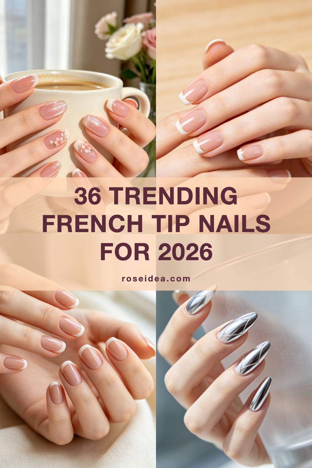 36 Trending French Tip Nails for 2026 Pinterest cover image