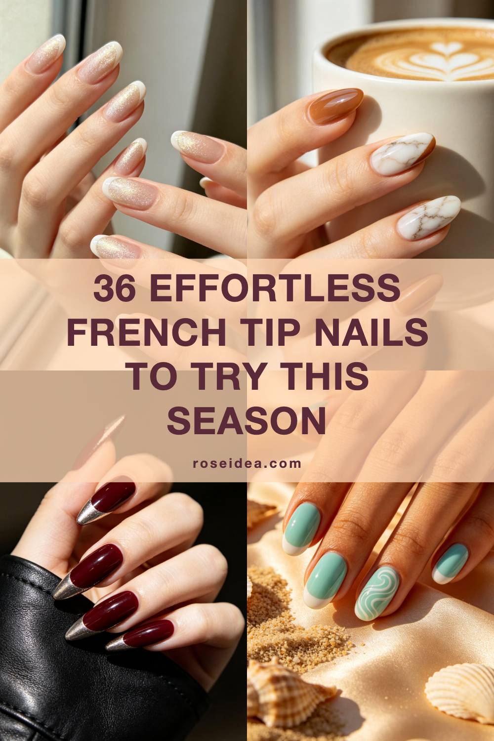 36 Effortless French Tip Nails to Try This Season Pinterest cover image