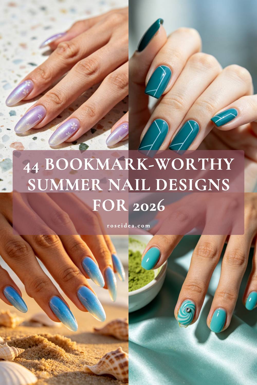 44 Bookmark-Worthy Summer Nail Designs for 2026 Pinterest cover image