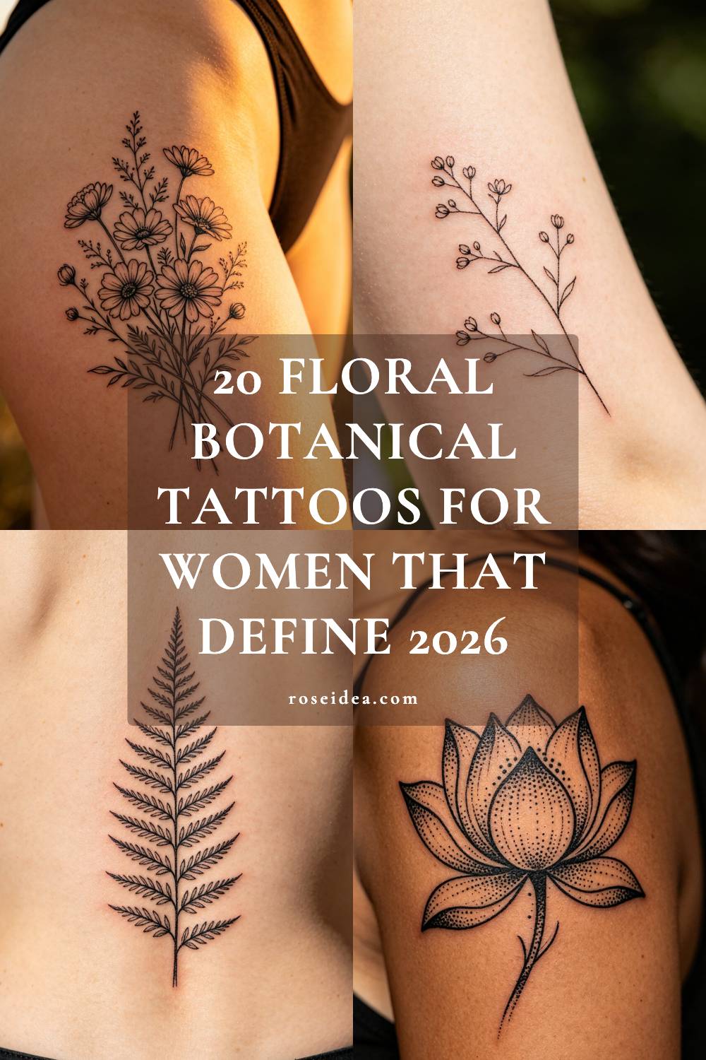 20 Floral Botanical Tattoos for Women That Define 2026 Pinterest cover image