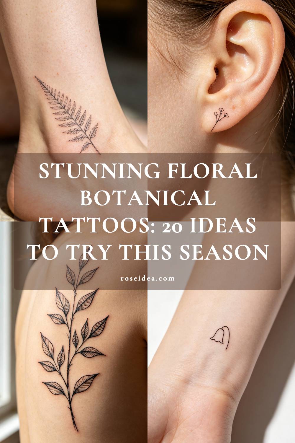 Stunning Floral Botanical Tattoos: 20 Ideas to Try This Season Pinterest cover image