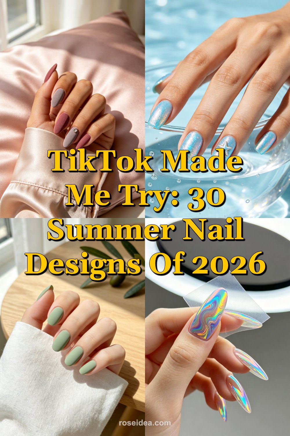 TikTok Made Me Try: 30 Summer Nail Designs of 2026 Pinterest cover image