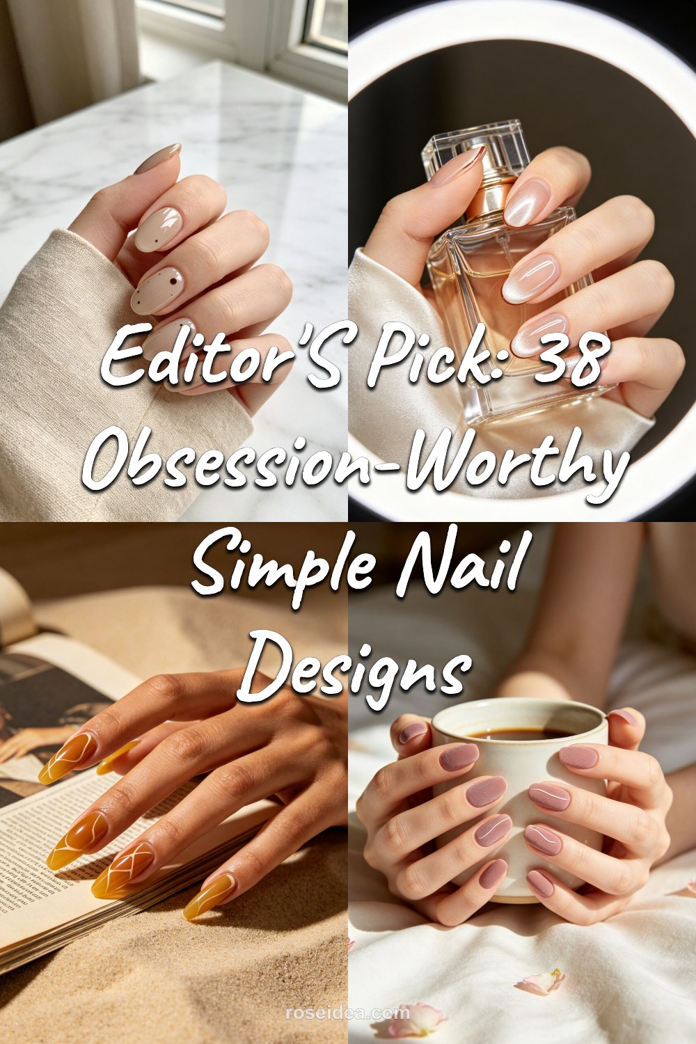 Editor's Pick: 38 Obsession-Worthy Simple Nail Designs Pinterest cover image