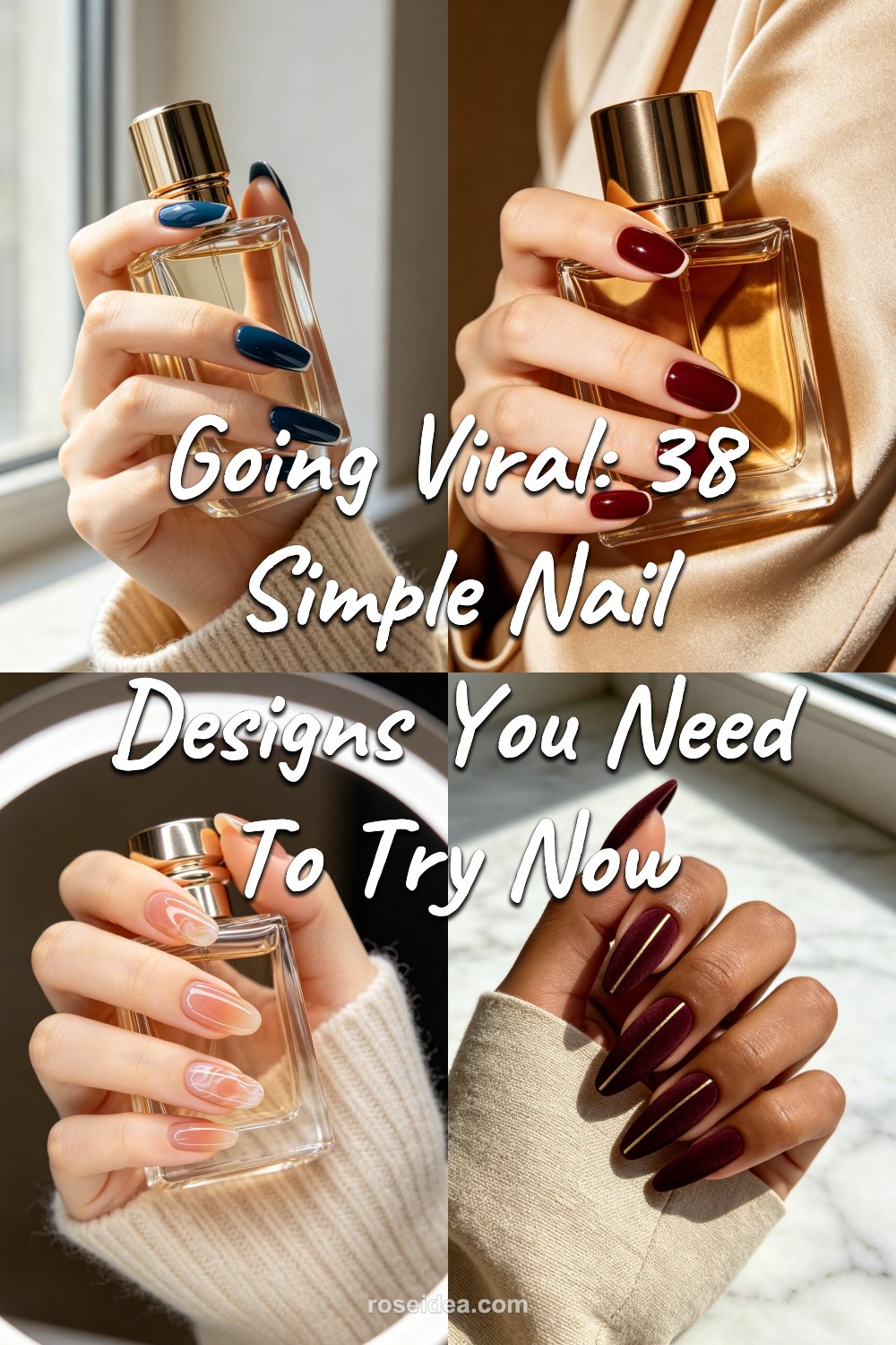 Going Viral: 38 Simple Nail Designs You Need to Try Now Pinterest cover image