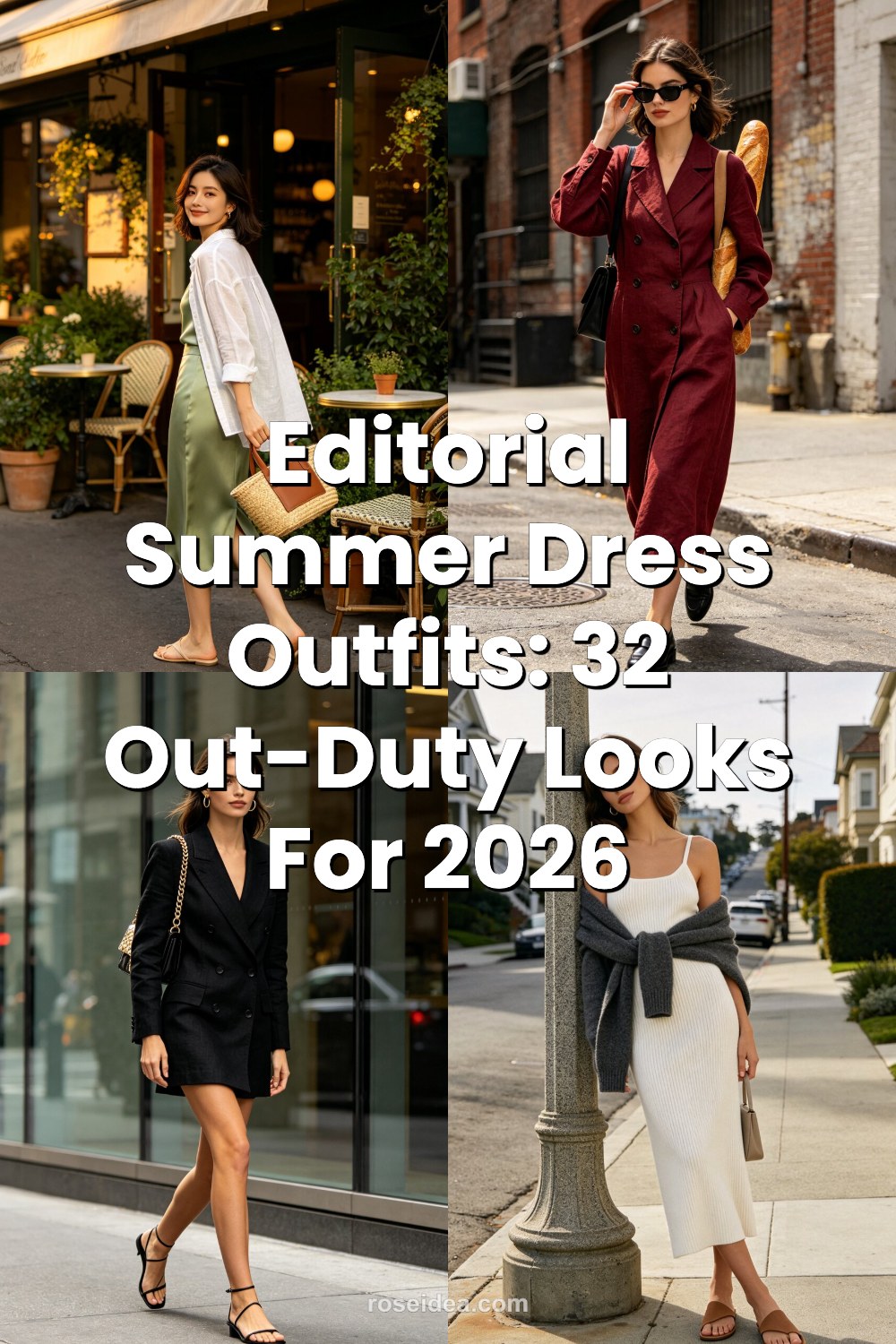 Editorial Summer Dress Outfits: 32 Out-Duty Looks for 2026 Pinterest cover image