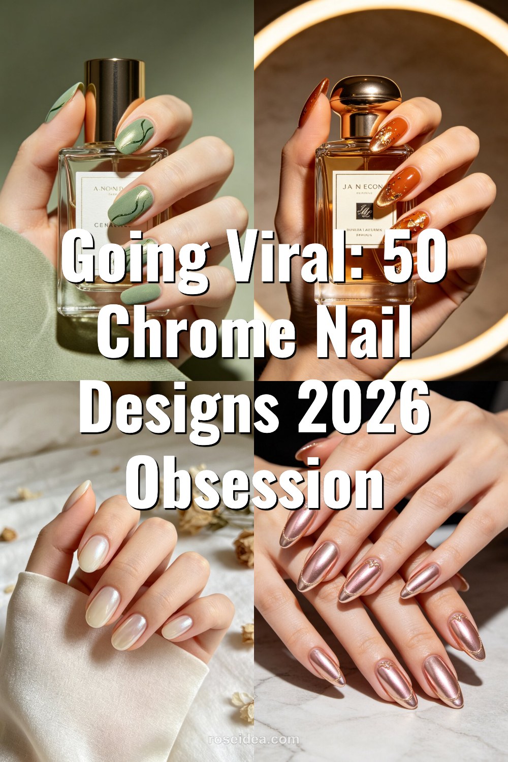 Going Viral: 50 Chrome Nail Designs 2026 Obsession Pinterest cover image