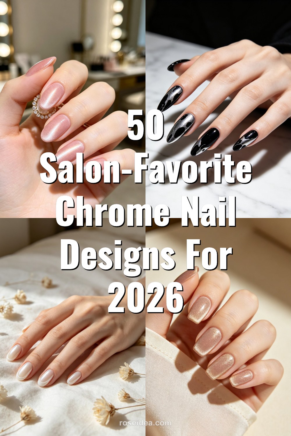 50 Salon-Favorite Chrome Nail Designs for 2026 Pinterest cover image
