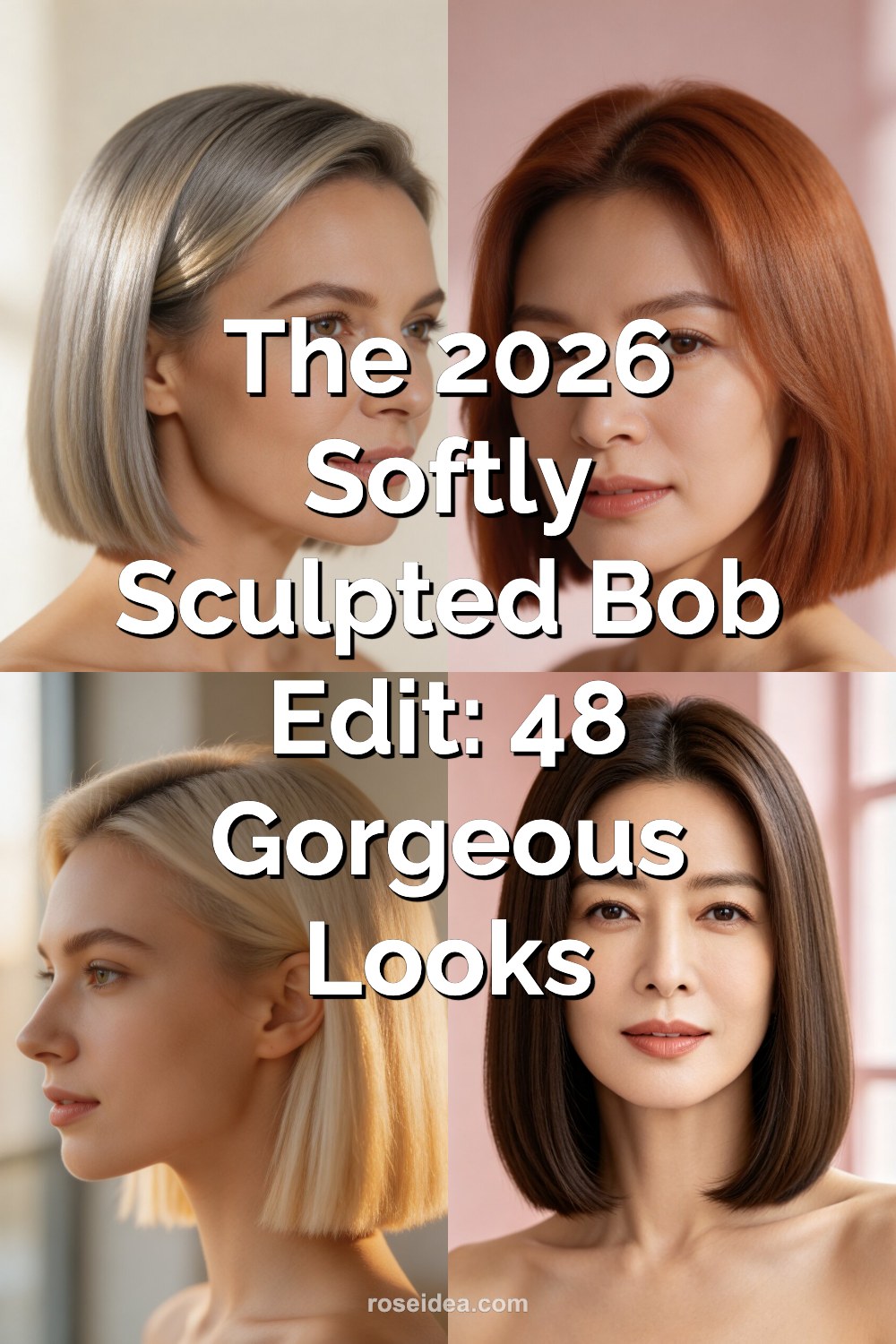 The 2026 Softly Sculpted Bob Edit: 48 Gorgeous Looks Pinterest cover image
