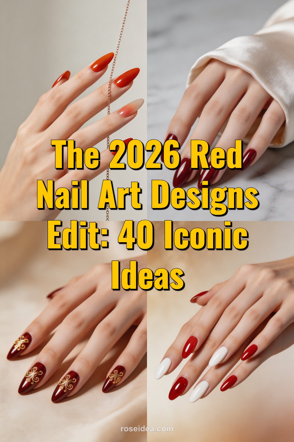 The 2026 Red Nail Art Designs Edit: 40 Iconic Ideas Pinterest cover image