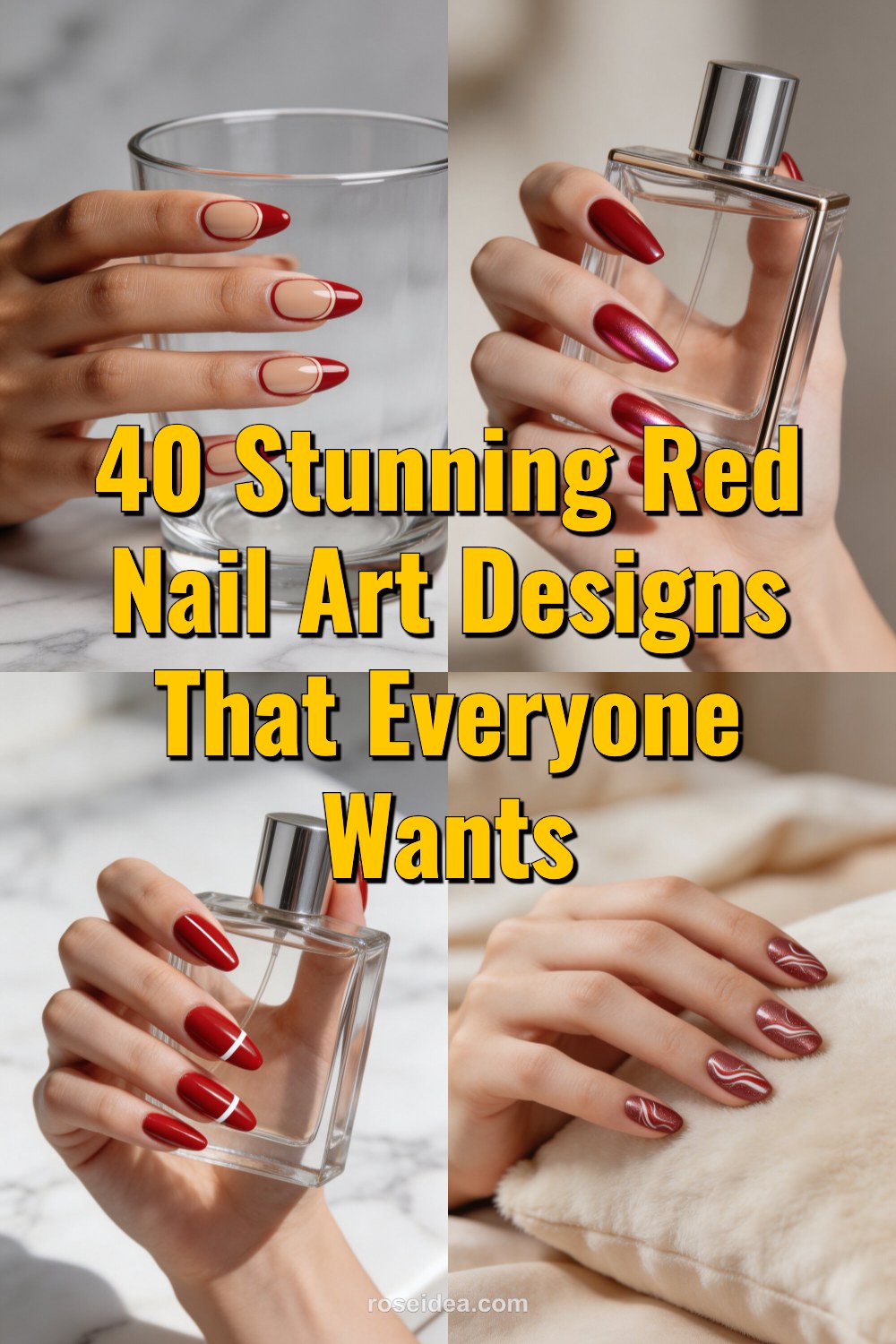 40 Stunning Red Nail Art Designs That Everyone Wants Pinterest cover image