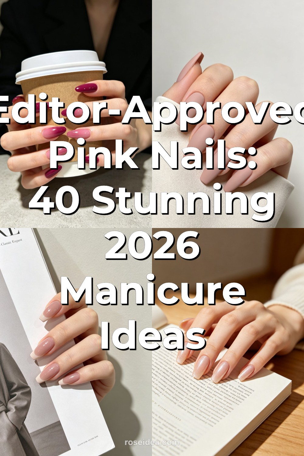 Editor-Approved Pink Nails: 40 Stunning 2026 Manicure Ideas Pinterest cover image