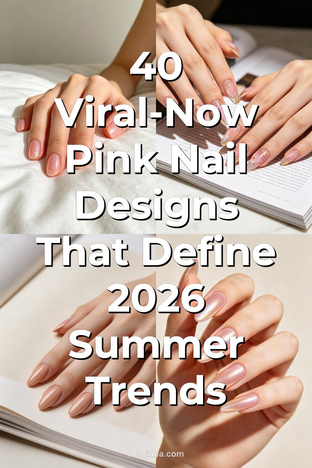 40 Viral-Now Pink Nail Designs That Define 2026 Summer Trends Pinterest cover image