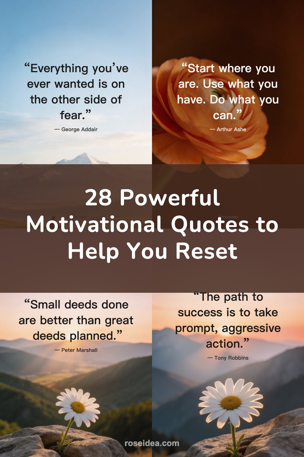 28 Powerful Motivational Quotes to Help You Reset Pinterest cover image