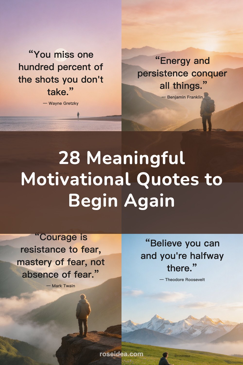 28 Meaningful Motivational Quotes to Begin Again Pinterest cover image