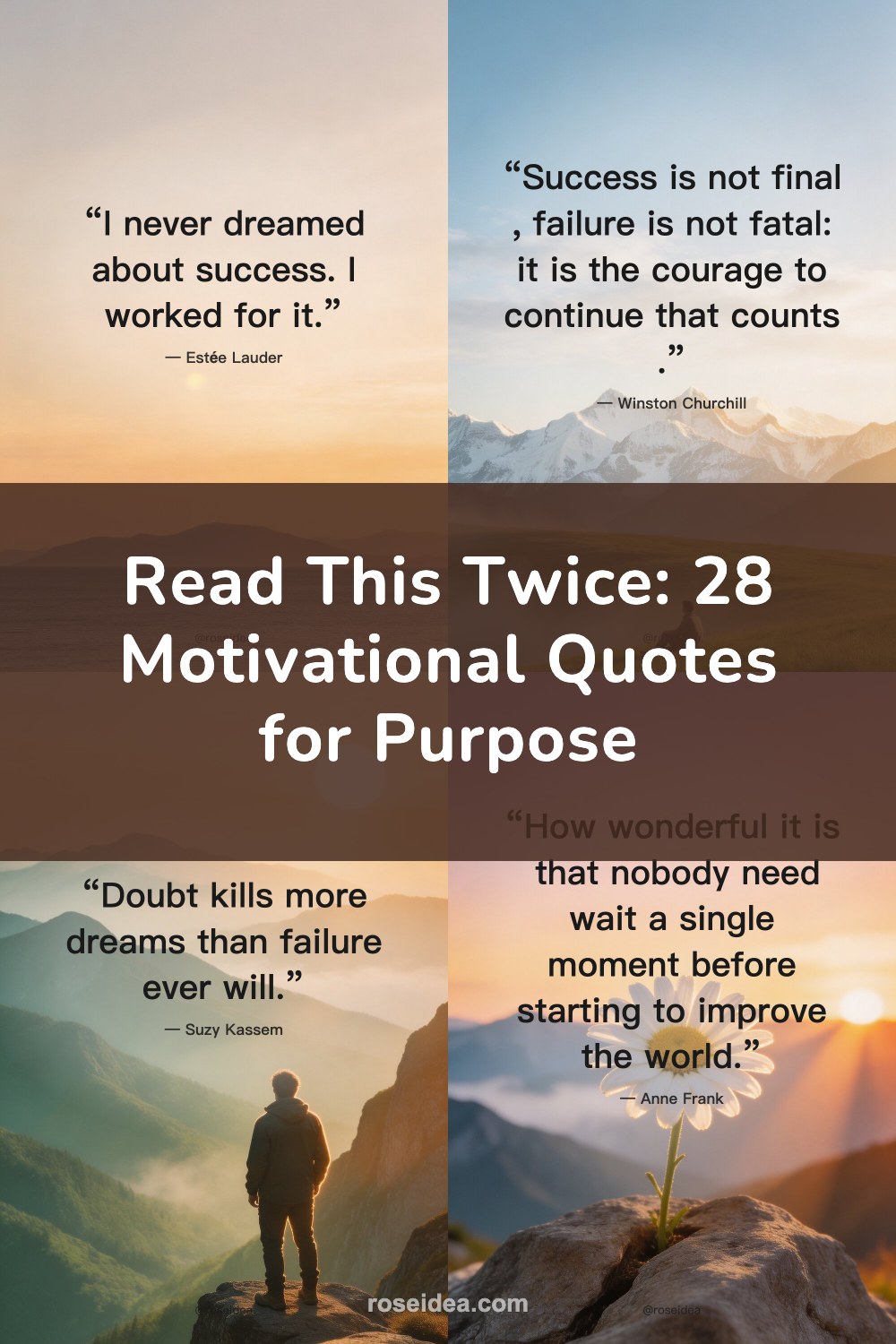 Read This Twice: 28 Motivational Quotes for Purpose Pinterest cover image