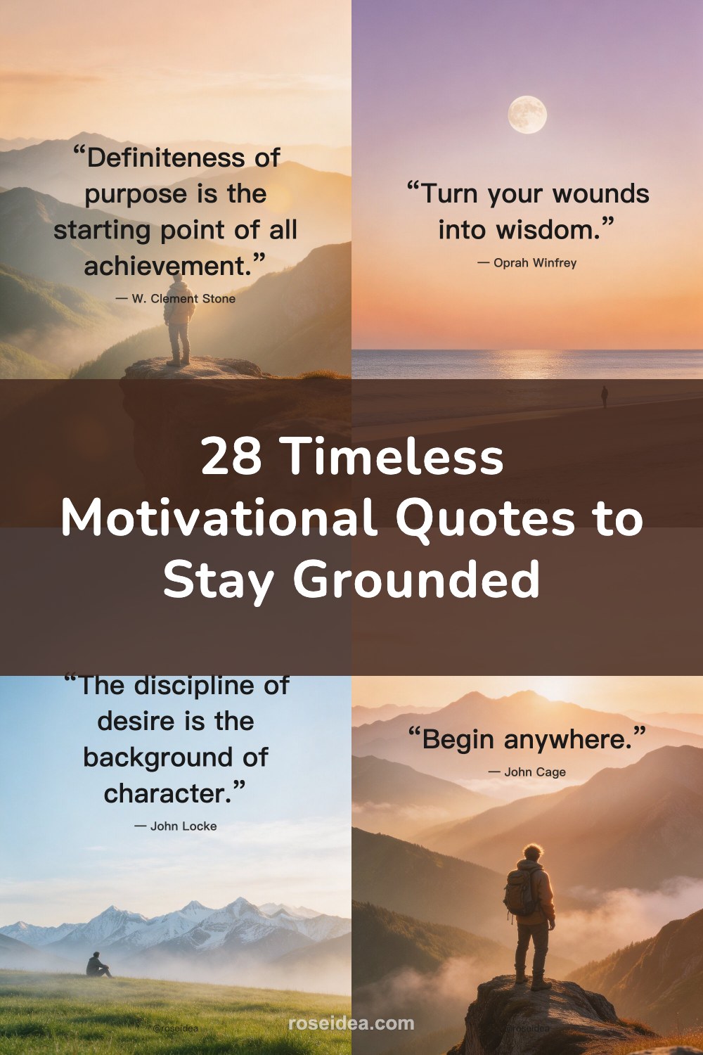 28 Timeless Motivational Quotes to Stay Grounded Pinterest cover image
